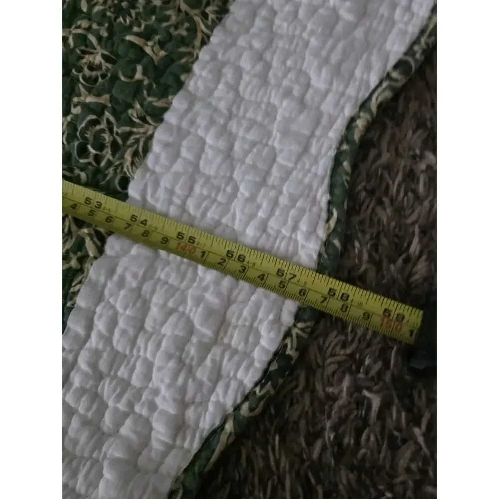 Vintage Cathedral Window Lap Quilt Scalloped Edge 58 X 45